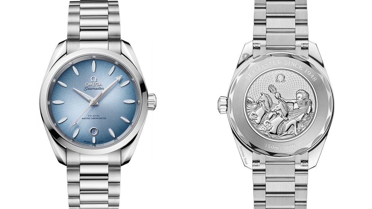 OMEGA夏日藍色海馬腕錶