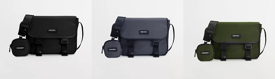 博特斜背包(共有黑色、深灰色、綠色三色可選)，NT 1,980。