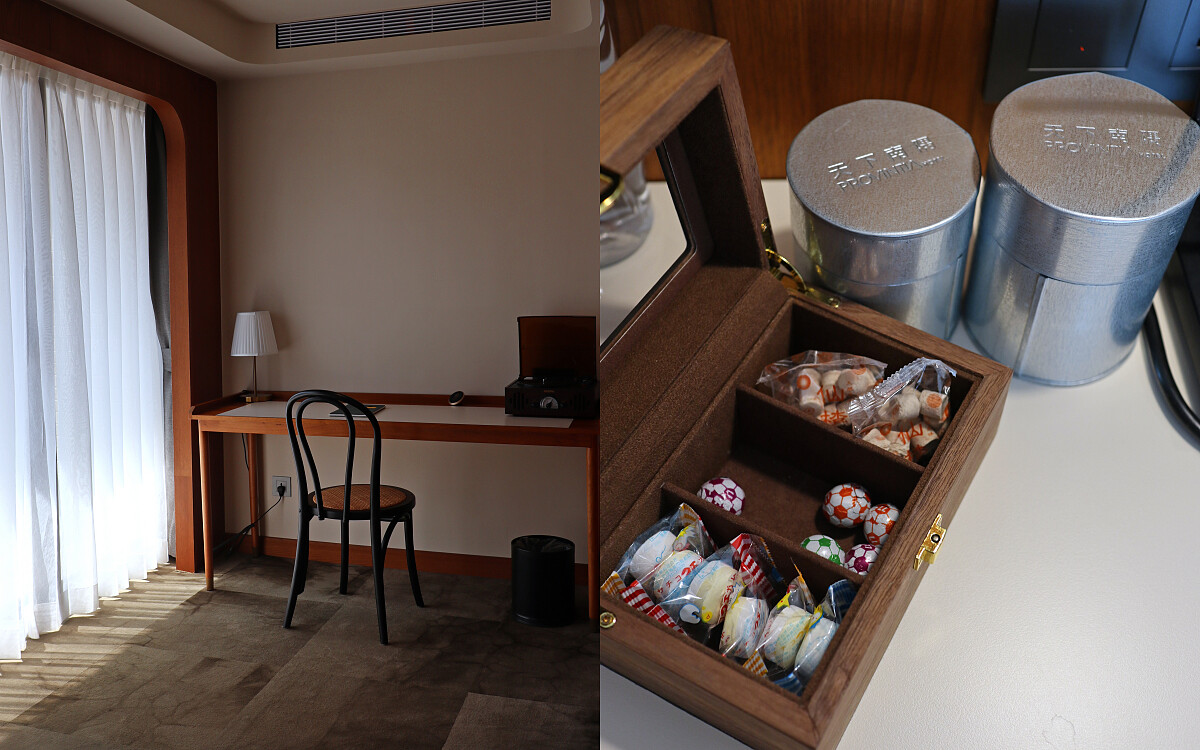 精選台南各式工藝選物，並在客房放上唱盤機。