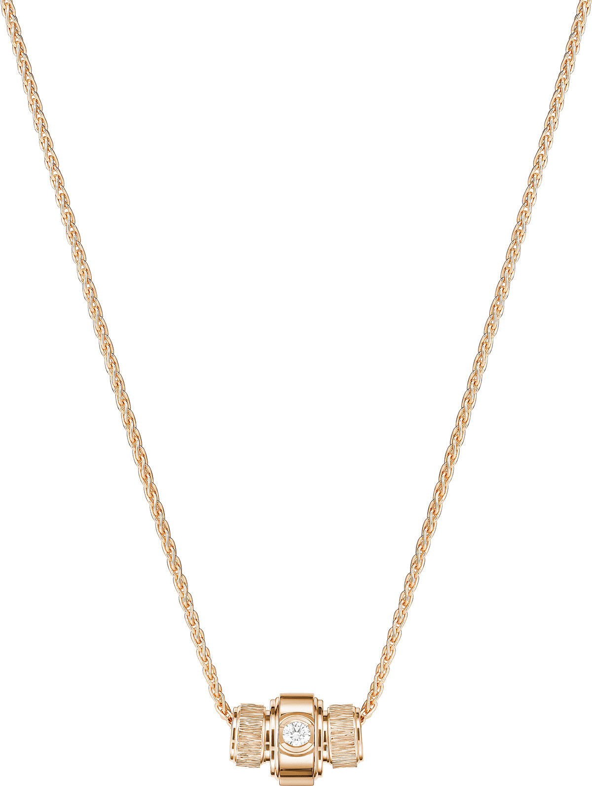 PIAGET Possession系列18K玫瑰金宮廷式雕刻飾紋鑽石項鍊，建議售價NT$177,000