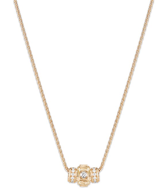 PIAGET Possession系列18K玫瑰金宮廷式雕刻飾紋鑽石項鍊，建議售價NT$275,000