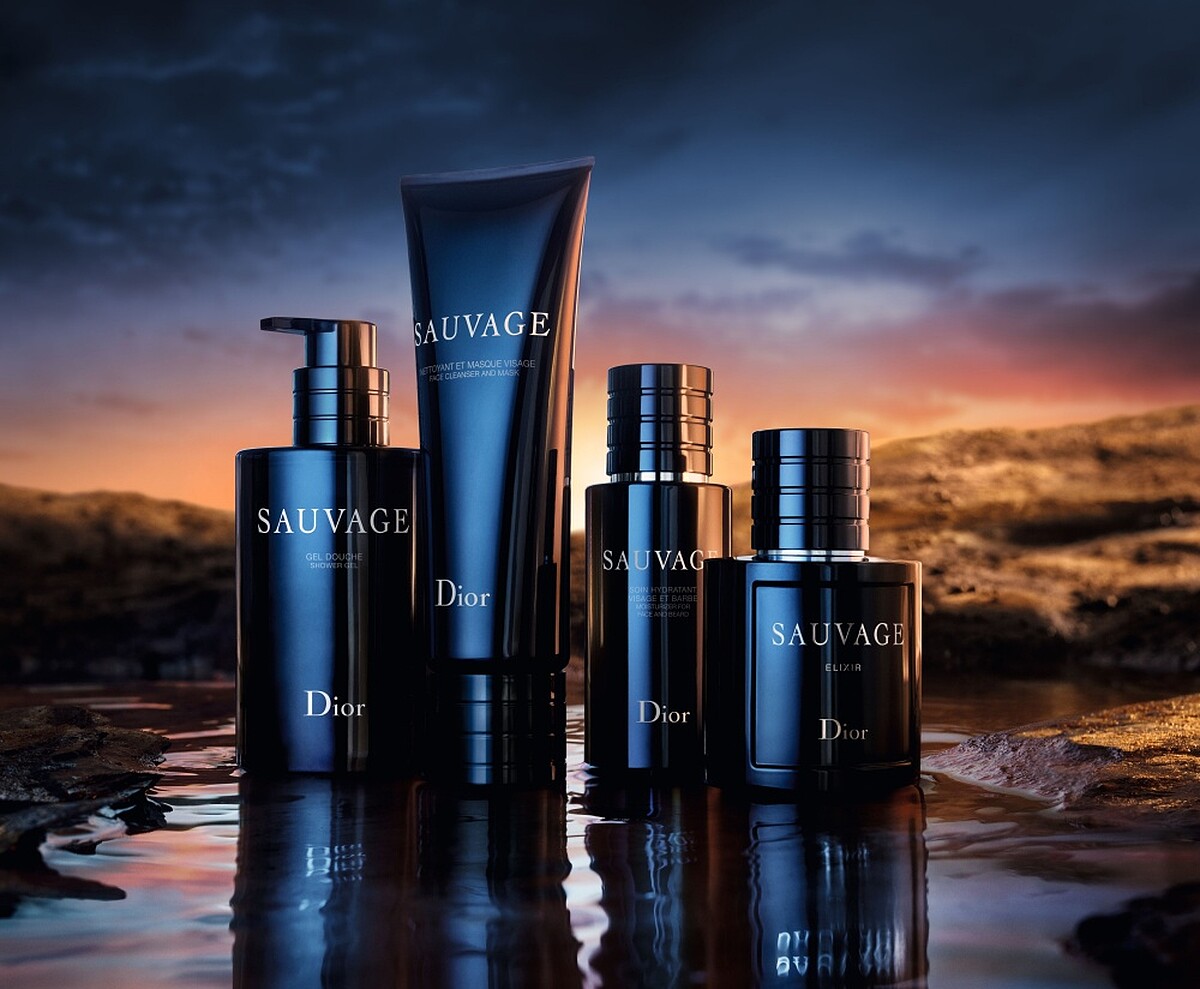 DIOR迪奧曠野之心男仕理容系列情境圖。