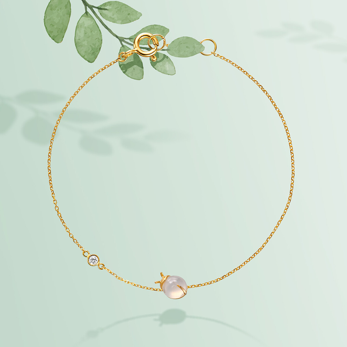 曉精靈 手錬，NT.21,000起，玉石、鑽石、黃K金。