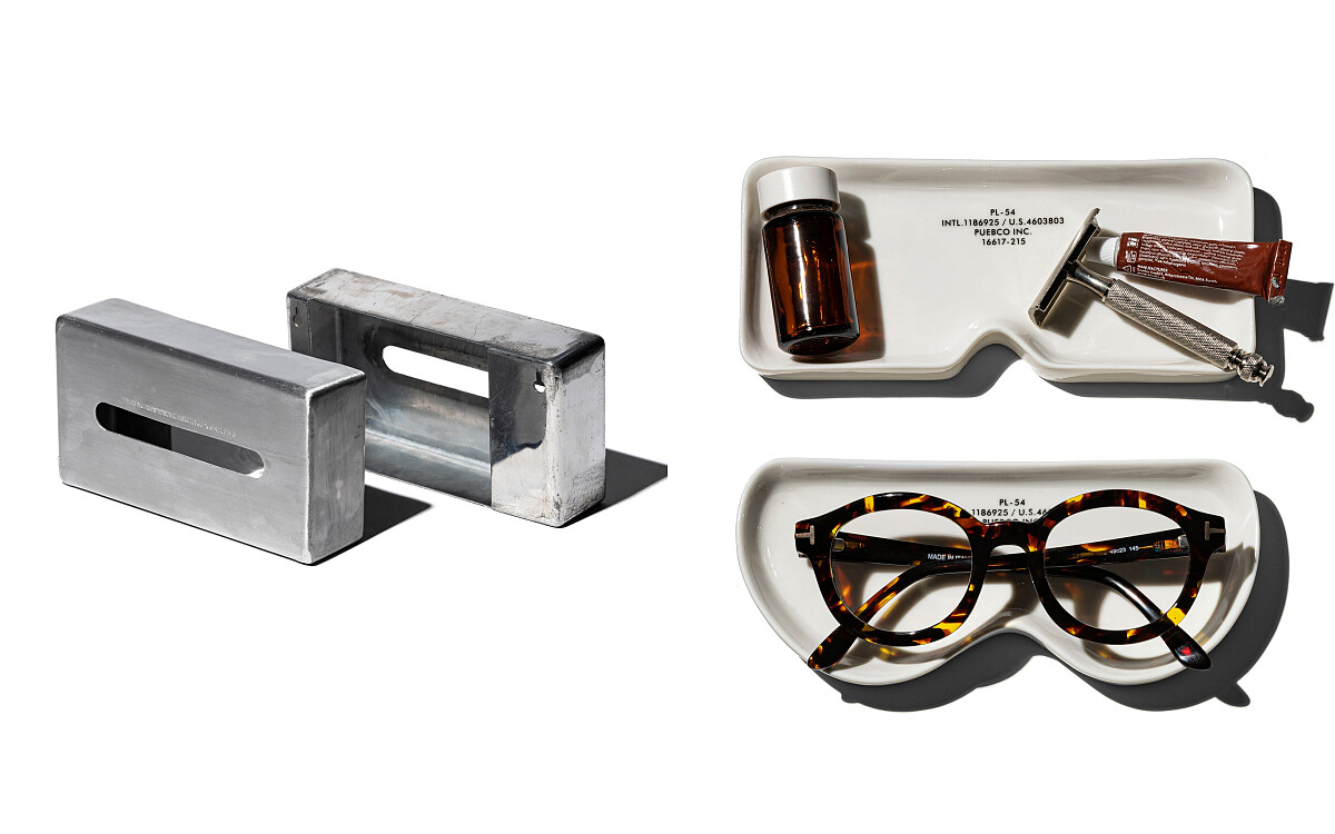 可掛牆的面紙盒，以及眼鏡盤。