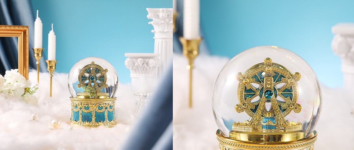 美蝶綠珠寶風格摩天輪音樂水晶球