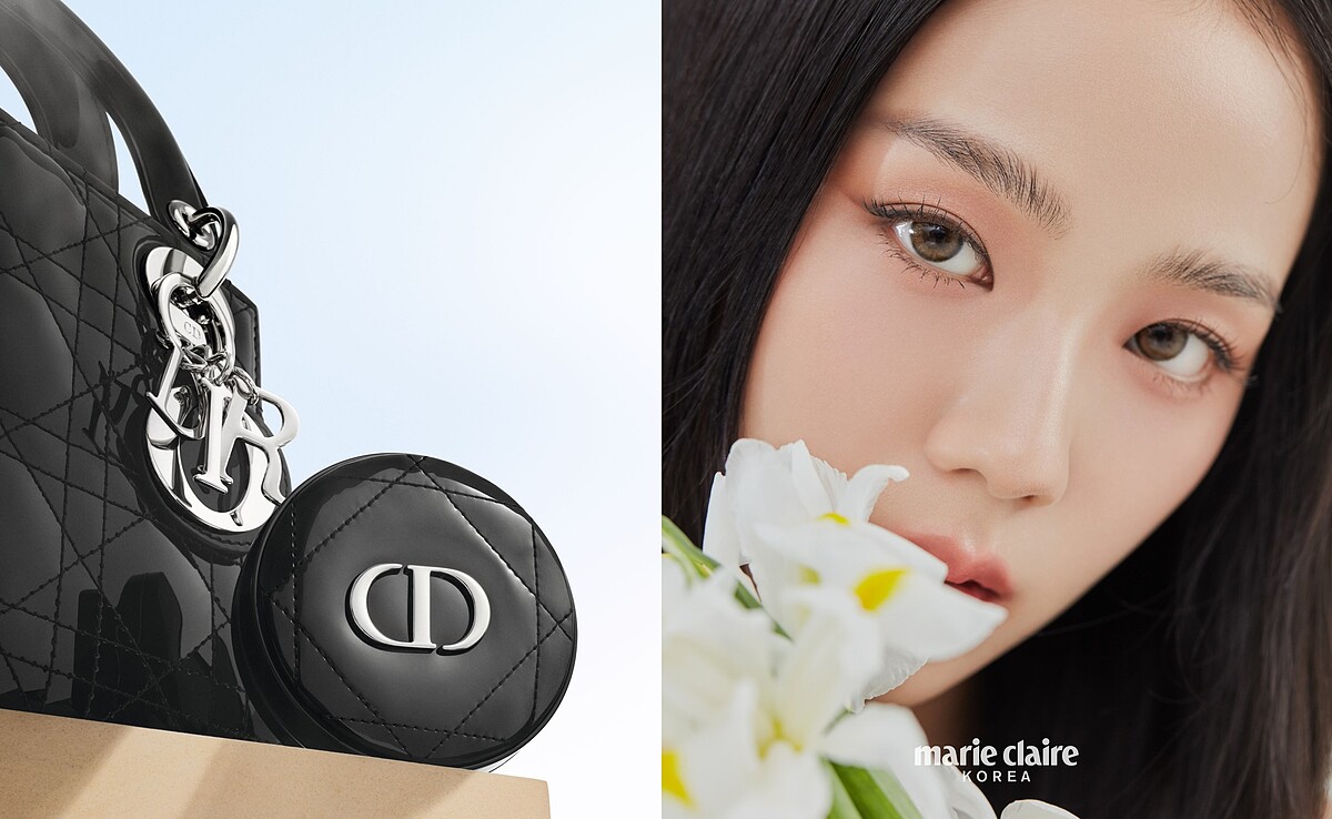 迪奧超完美漆皮藤格紋氣墊外殼 NT$1,100、迪奧超完美水潤光氣墊粉蕊 NT$1,800。