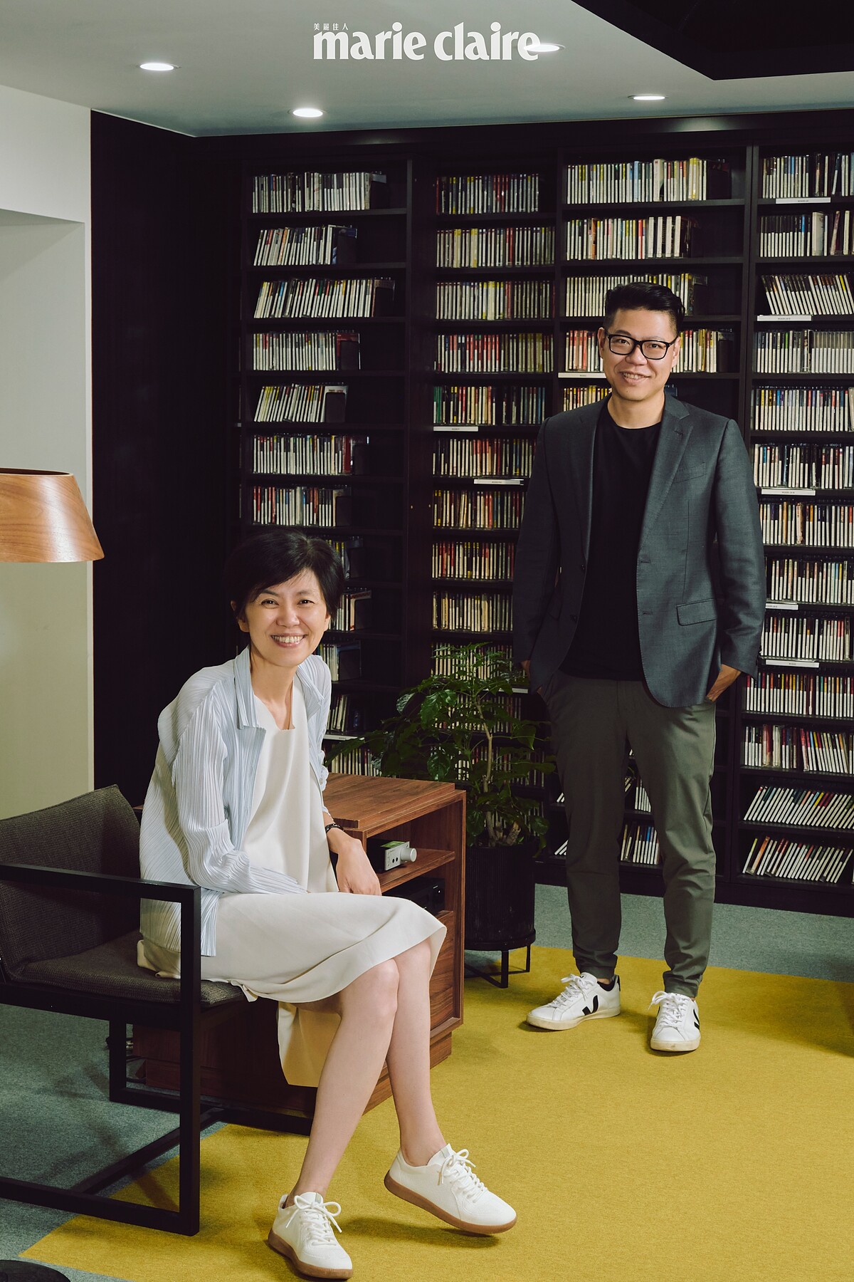 兩廳院藝術總監劉怡汝與綠藤生機品牌共同創辦人鄭涵睿 Harris