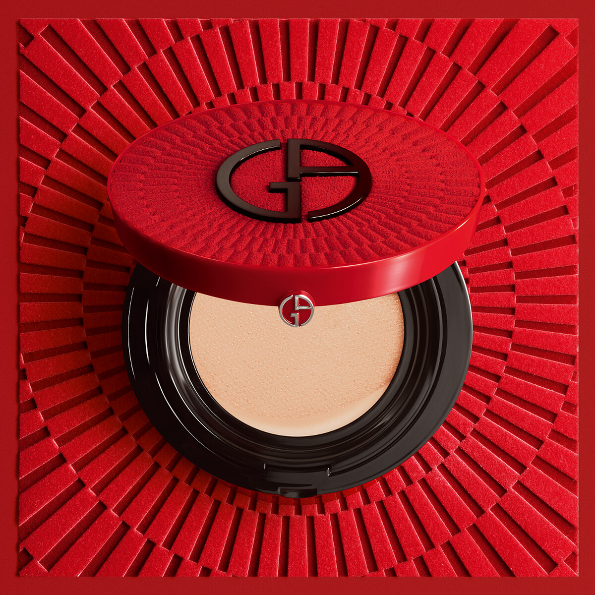 亞曼尼完美絲絨持久氣墊粉盒麂皮紅,NT1,500