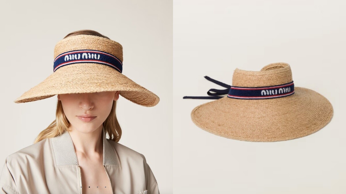 MIU MIU拉菲草遮陽帽 NT.19,000