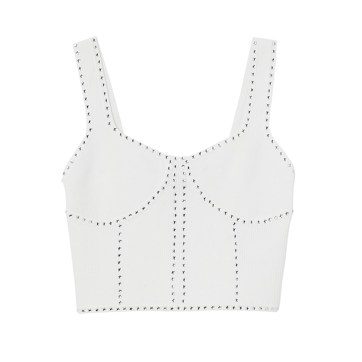 SANDRO 白色星型亮片背心，NT5,290。