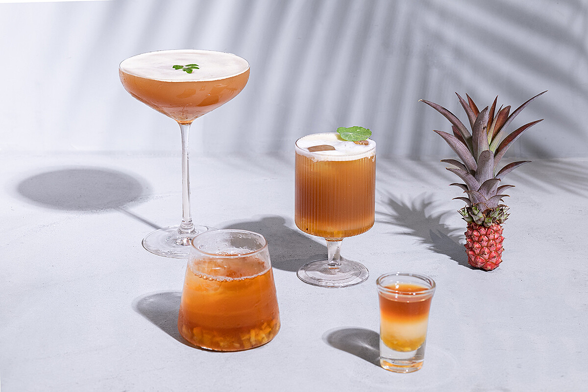 最接地氣的鳳梨紅玉四款系列調飲。