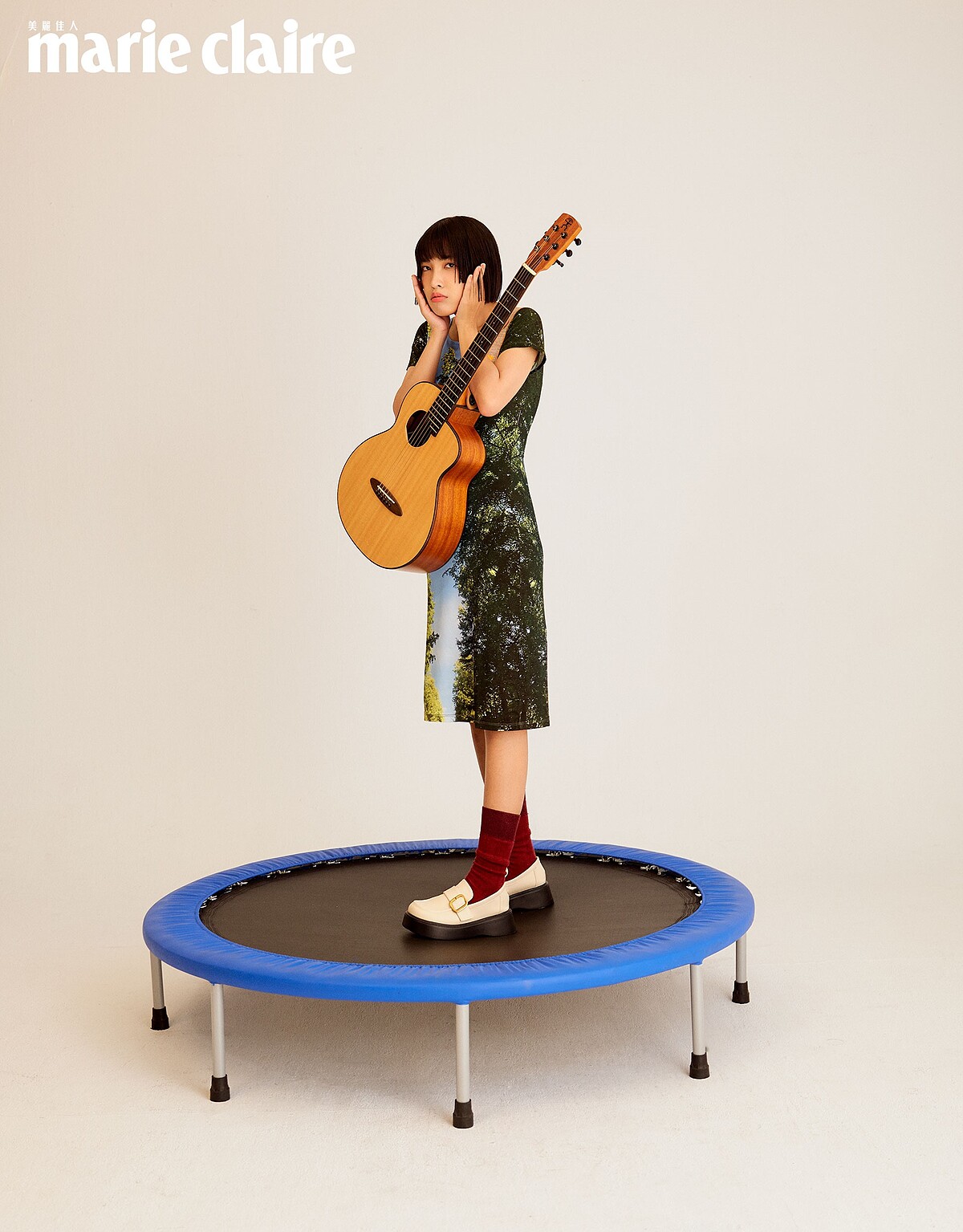 印花連身洋裝，agn&egrave;s b.。