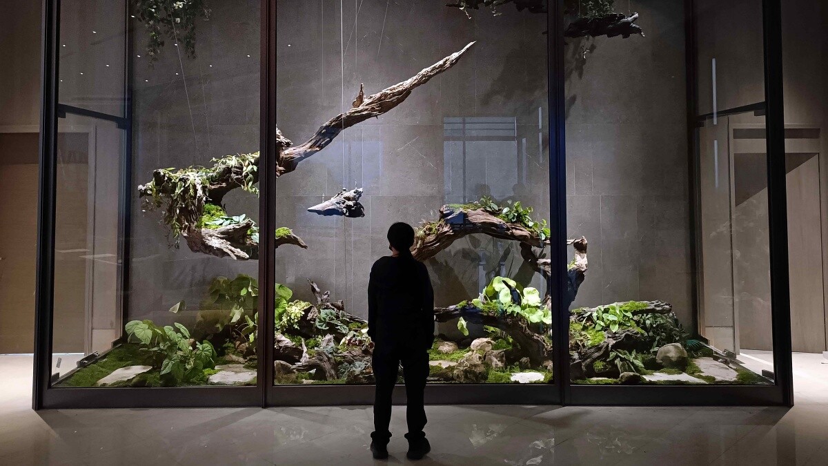 生態景觀藝術品「花染木」