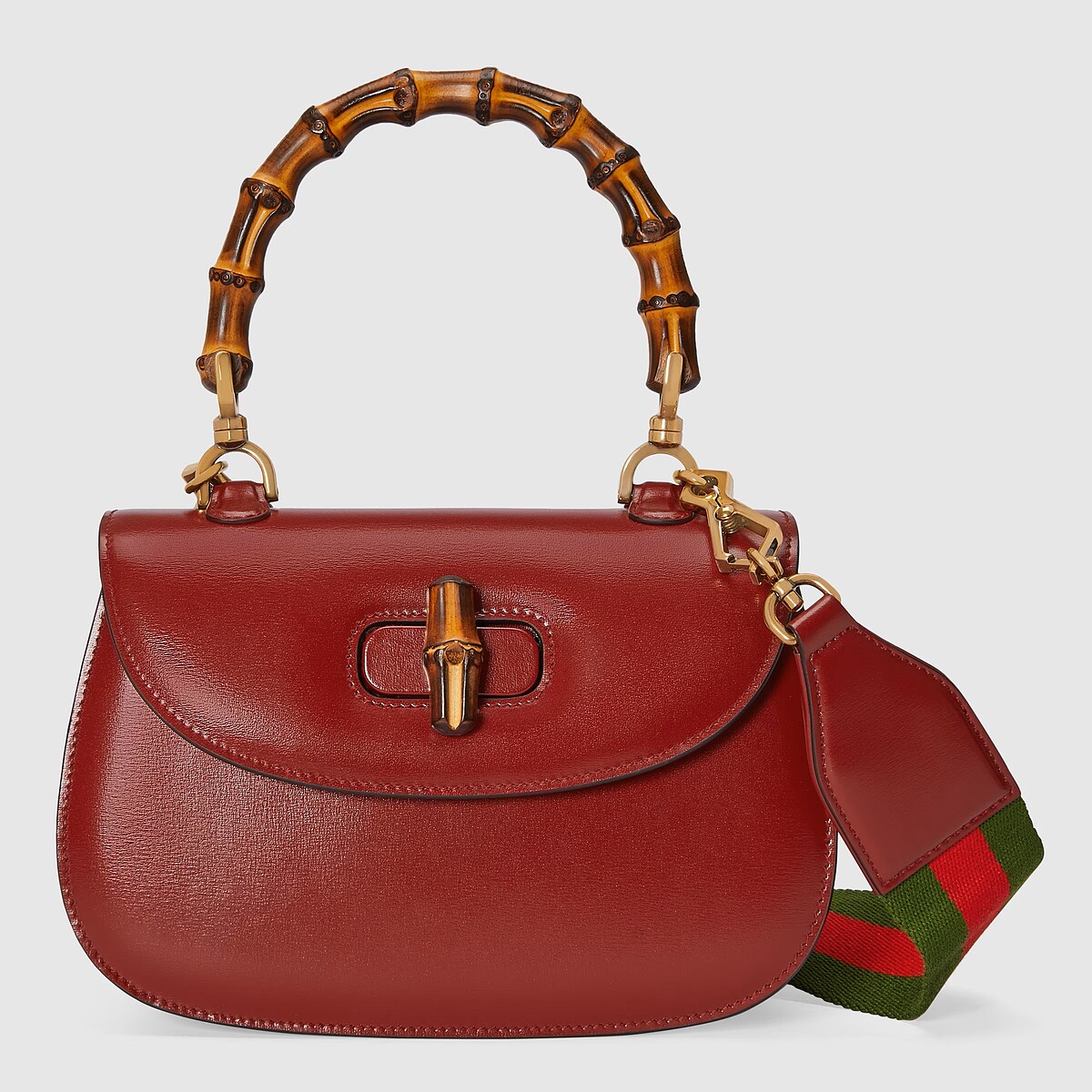 Gucci Bamboo 1947紅色皮革小款 NT$152,100。
