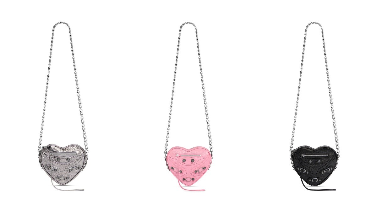 LE CAGOLE HEART MINI BAG IN PINK ，NT$51,500。
