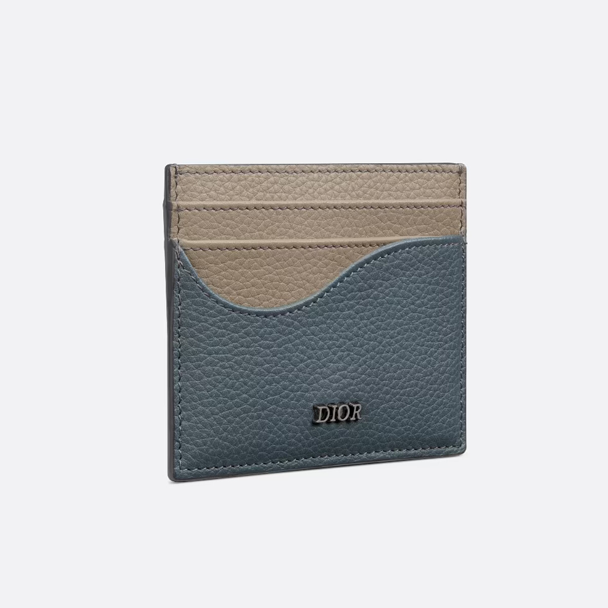 Saddle棕與深灰色顆粒小牛皮卡片套，NT14,500