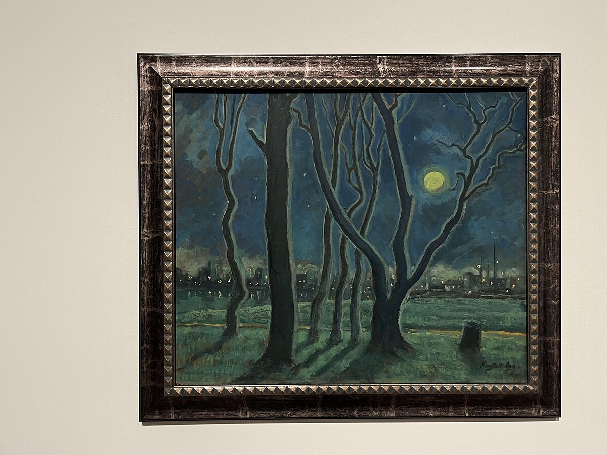 翁崑德〈寒林月夜〉1960。