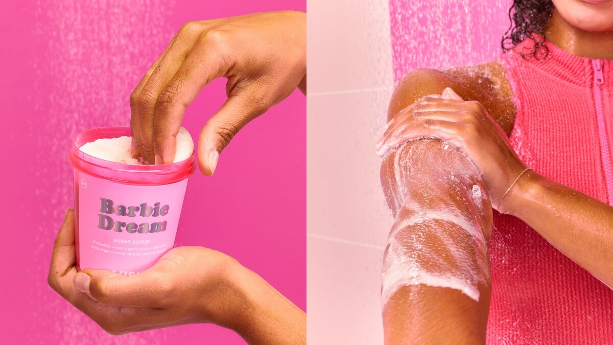 Barbie™ x LUSH夢想芭比砂糖磨砂膏135g,NT580、290g,NT950