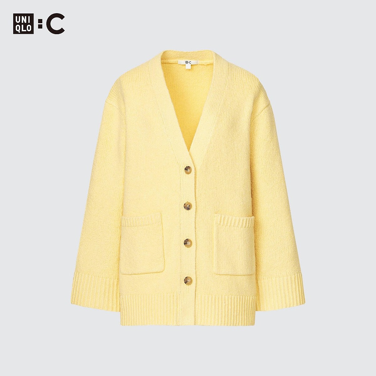 柔軟針織V領長版開襟外套（長袖） 售價 NT$1,290。