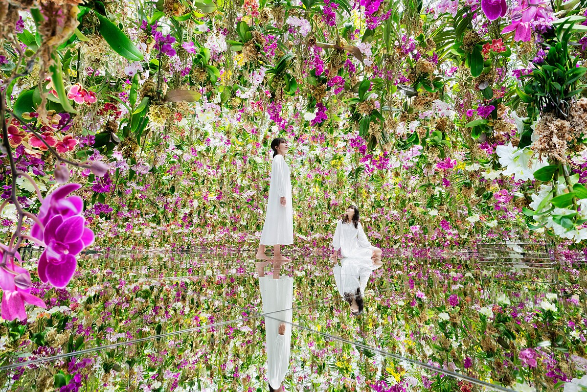 teamLab《漂浮的花園──花朵與我同根同源，花園與我合為一體》&copy; teamLab