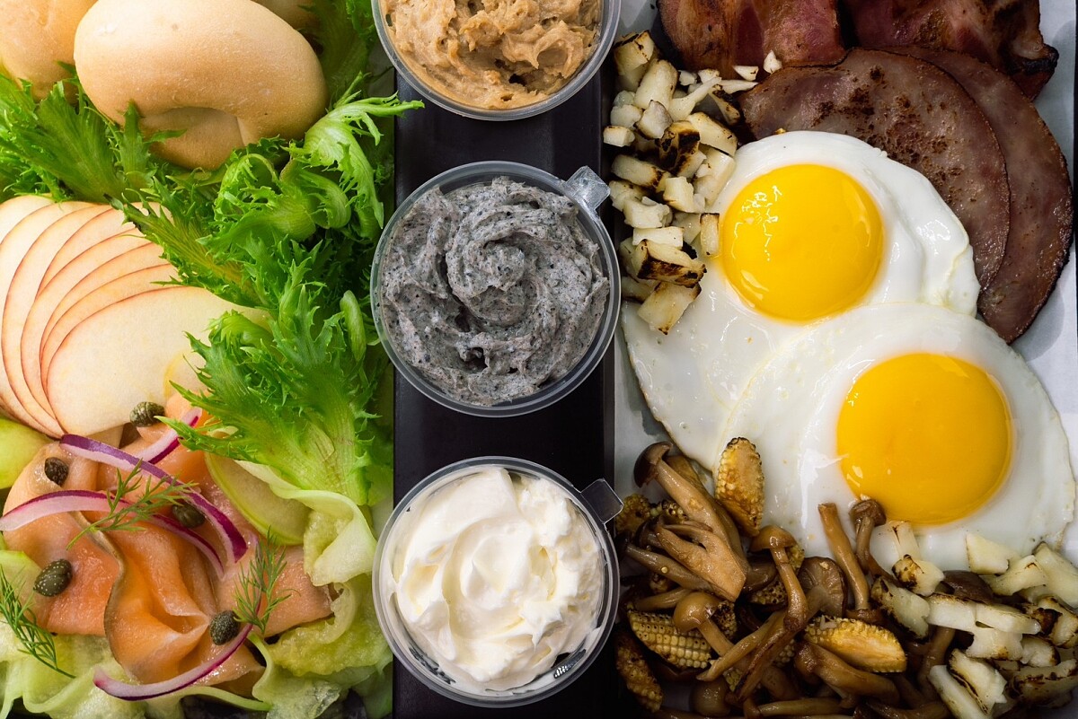 大早餐盒品項豐富。