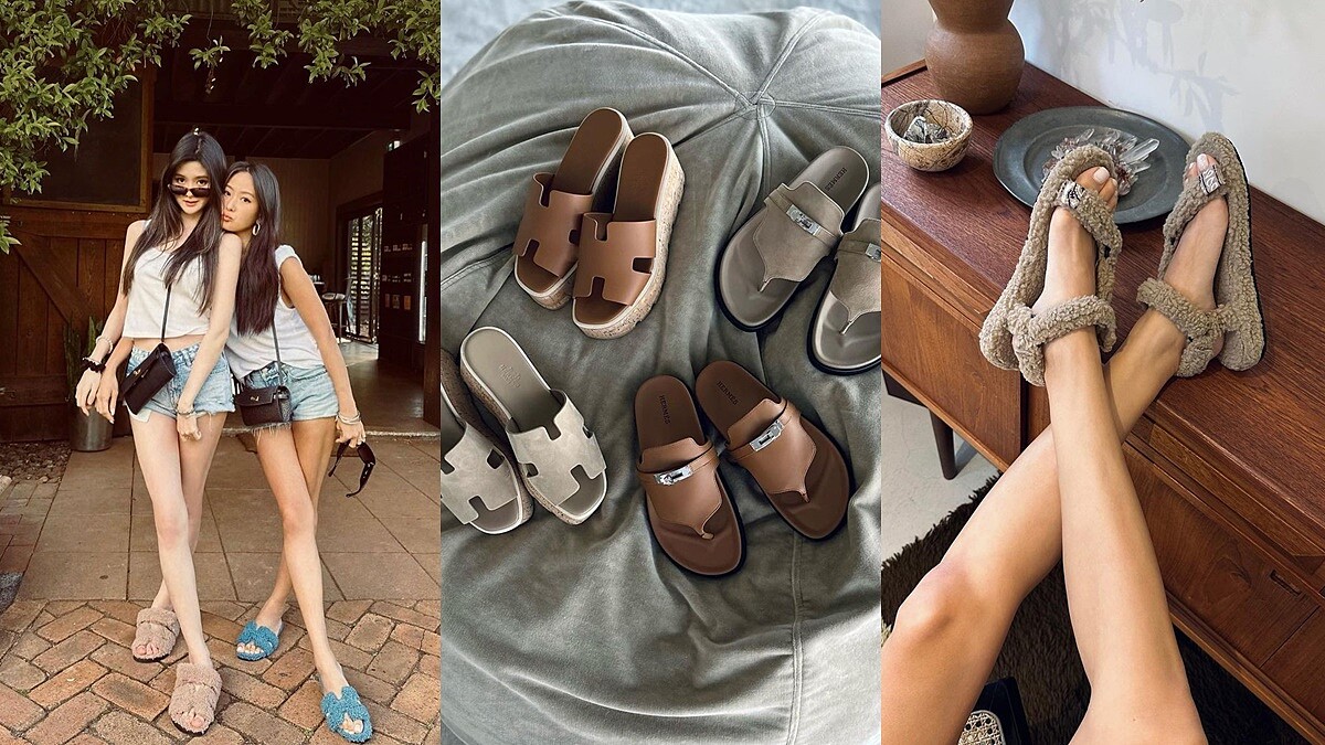 盤點孫芸芸的6雙同款涼鞋：愛馬仕毛毛拖當母女鞋、萬元內入手貴婦風涼鞋，每一款都超百搭