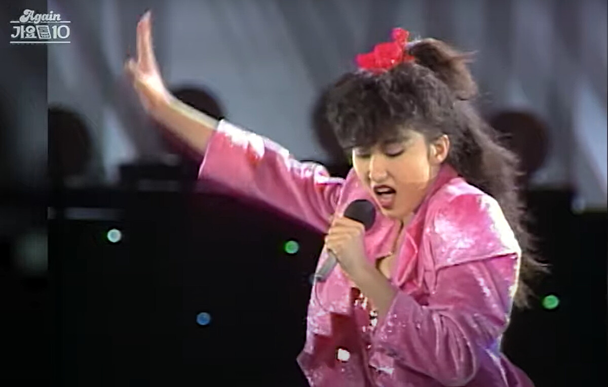 1987年金元萱在綜藝節目中唱跳《旋律中的那支舞》