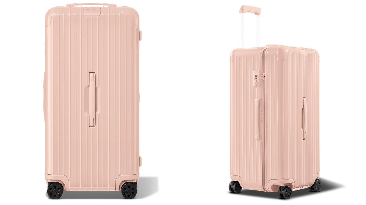 RIMOWA Essential Trunk Plus Petal 花瓣粉行李箱NT$ 48,400。