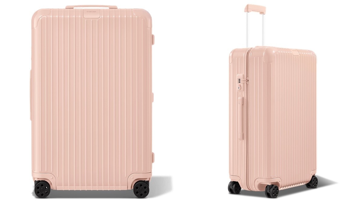 RIMOWA Essential Check-In L Petal 花瓣粉行李箱 NT$38,200。