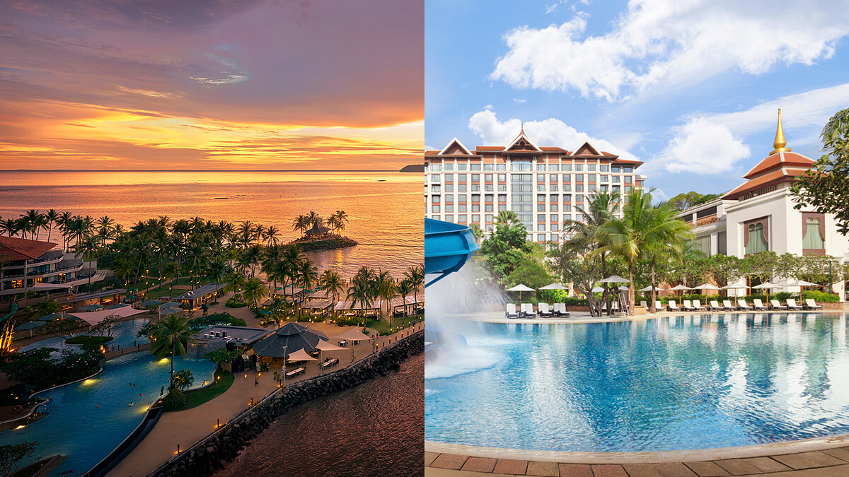 馬來西亞丹絨亞路香格里拉（左）、泰國清邁香格里拉（右）