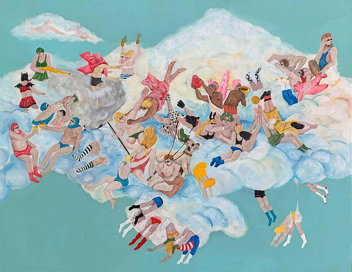 雅逸藝術中心 Kai-Ren CHEN陳楷仁_ Fairy fight神仙打架_ Acrylic on Canvas壓克力畫布_91&times;116.5cm_2023