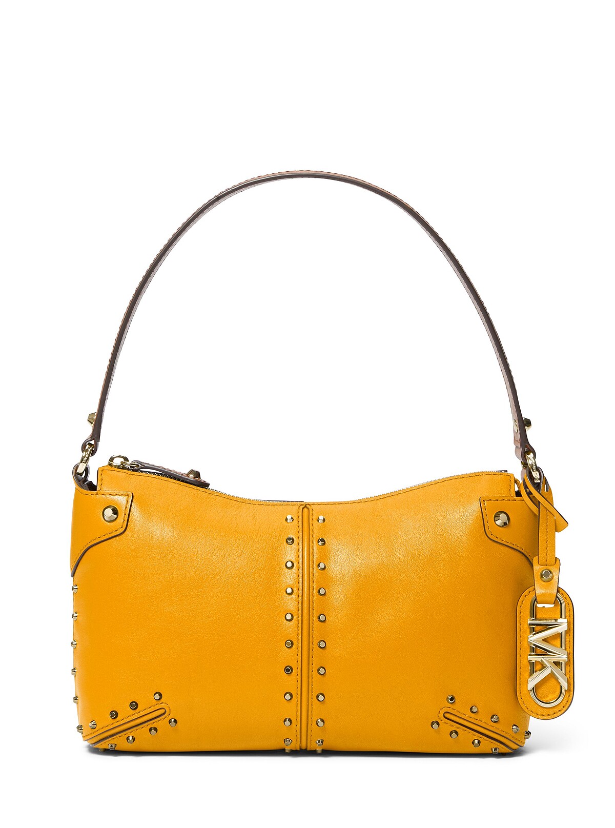 Michael Kors Astor 橙色鉚釘經典側背包,NT20,900。