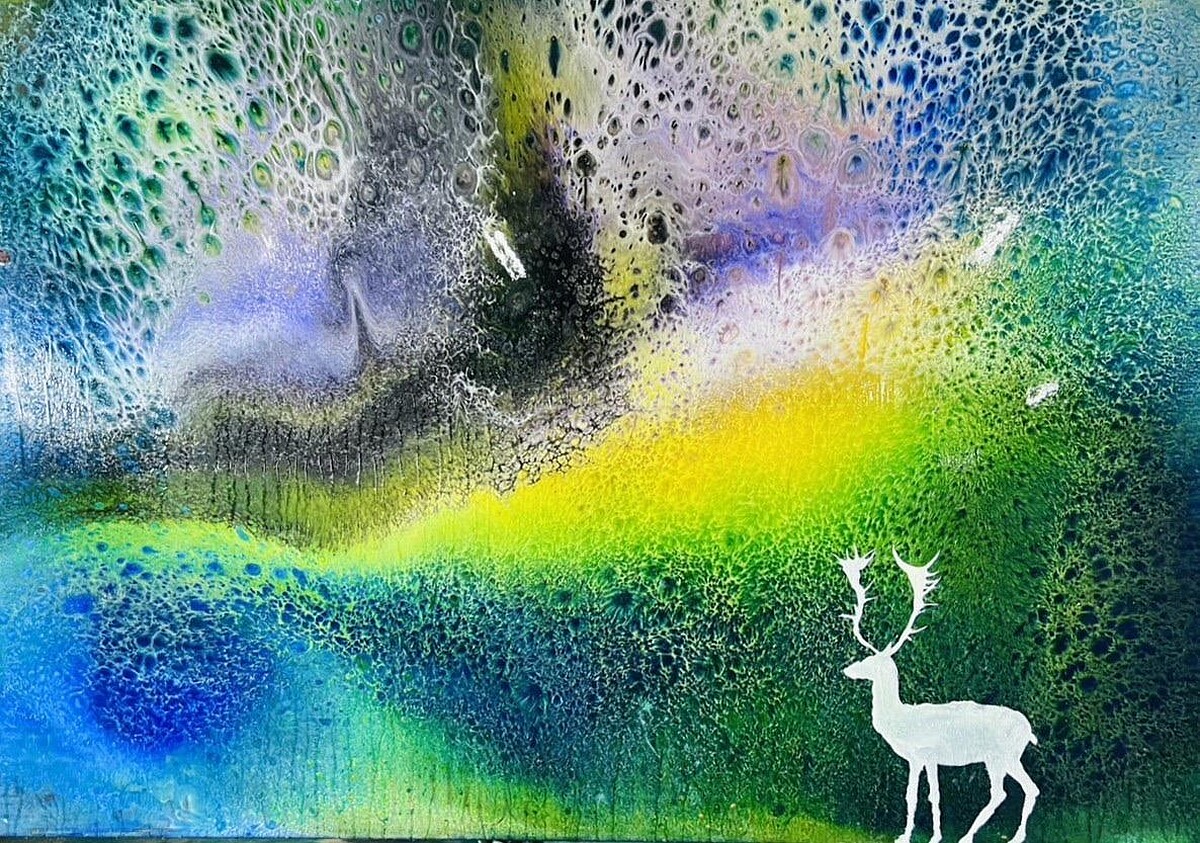 i599 藝術空間 陶天麟Tian Lin Tao_極光系列AURORA series_複合媒材Mixed media_162x112cm_2023