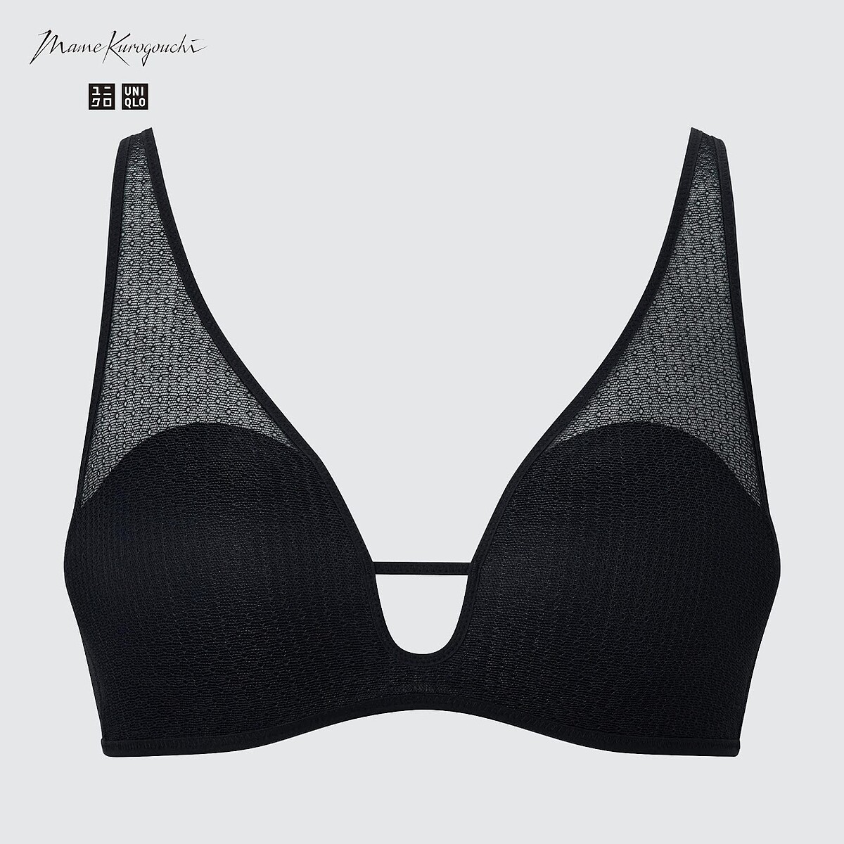 UNIQLO and Mame Kurogouchi 無鋼圈美型胸罩(網眼)NT$790 。(全台店鋪販售)