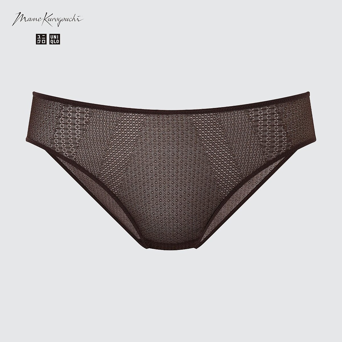 UNIQLO and Mame Kurogouchi 網眼內褲(中腰)NT$390。 (全台店鋪販售)