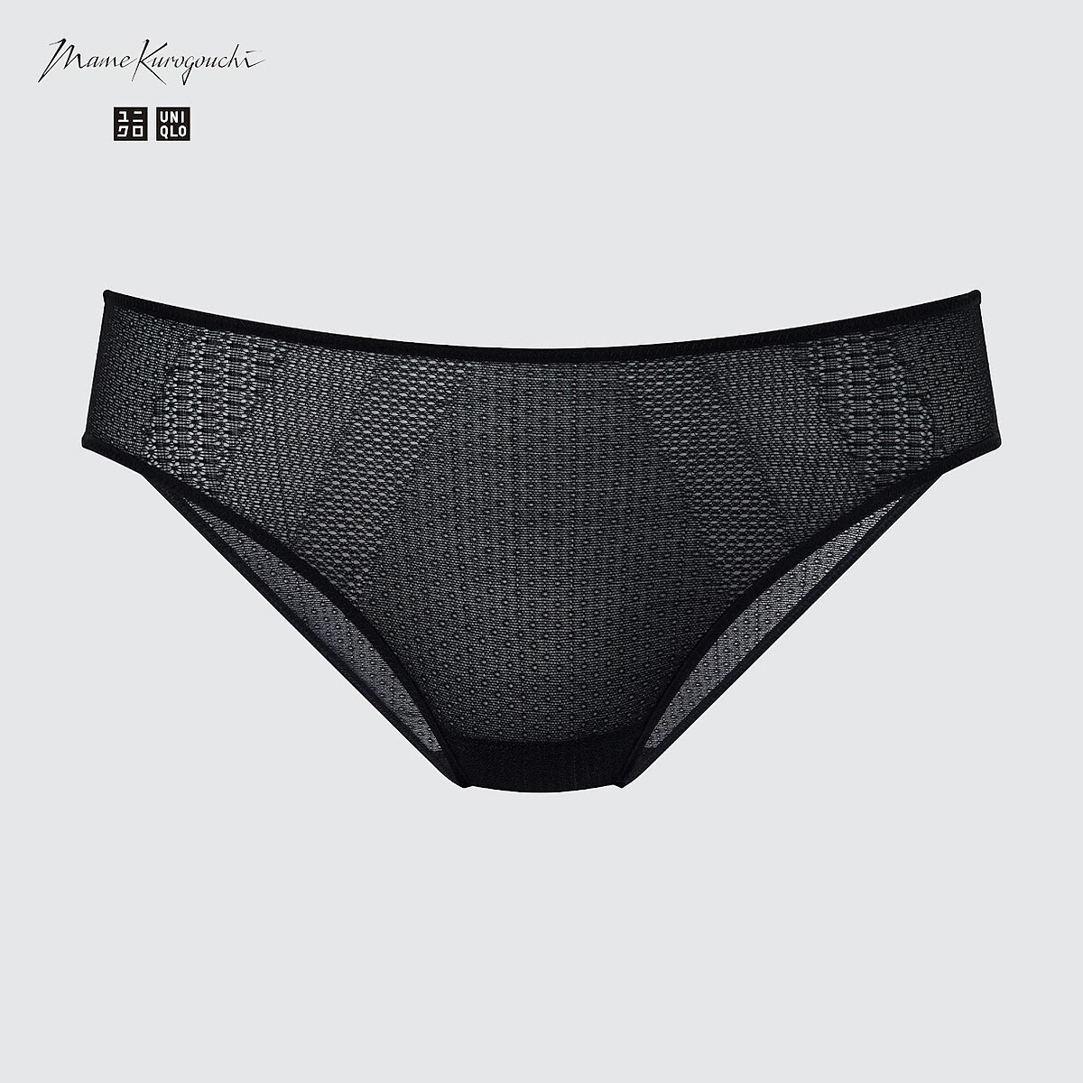 UNIQLO and Mame Kurogouchi 網眼內褲(中腰)NT$390。 (全台店鋪販售) UNIQLO and Mame Kurogouchi 網眼內褲(中腰)NT$390。 (全台店鋪販售)