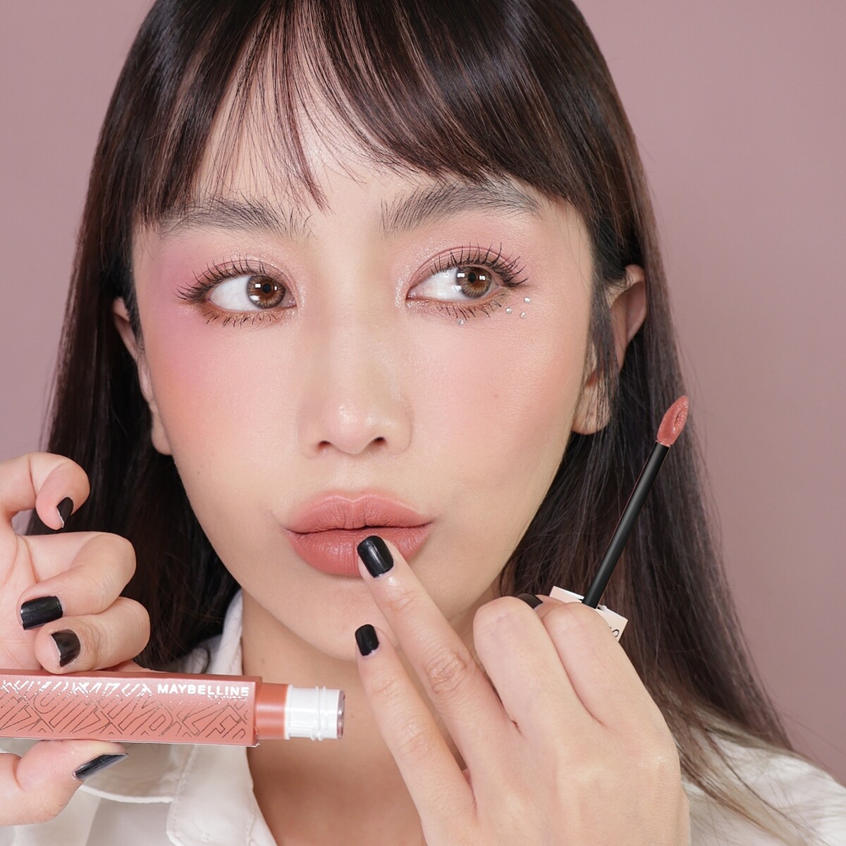 媚比琳超持久霧感液態唇2023限量壞壞裸蜜桃系列(#260)5ml,NT410