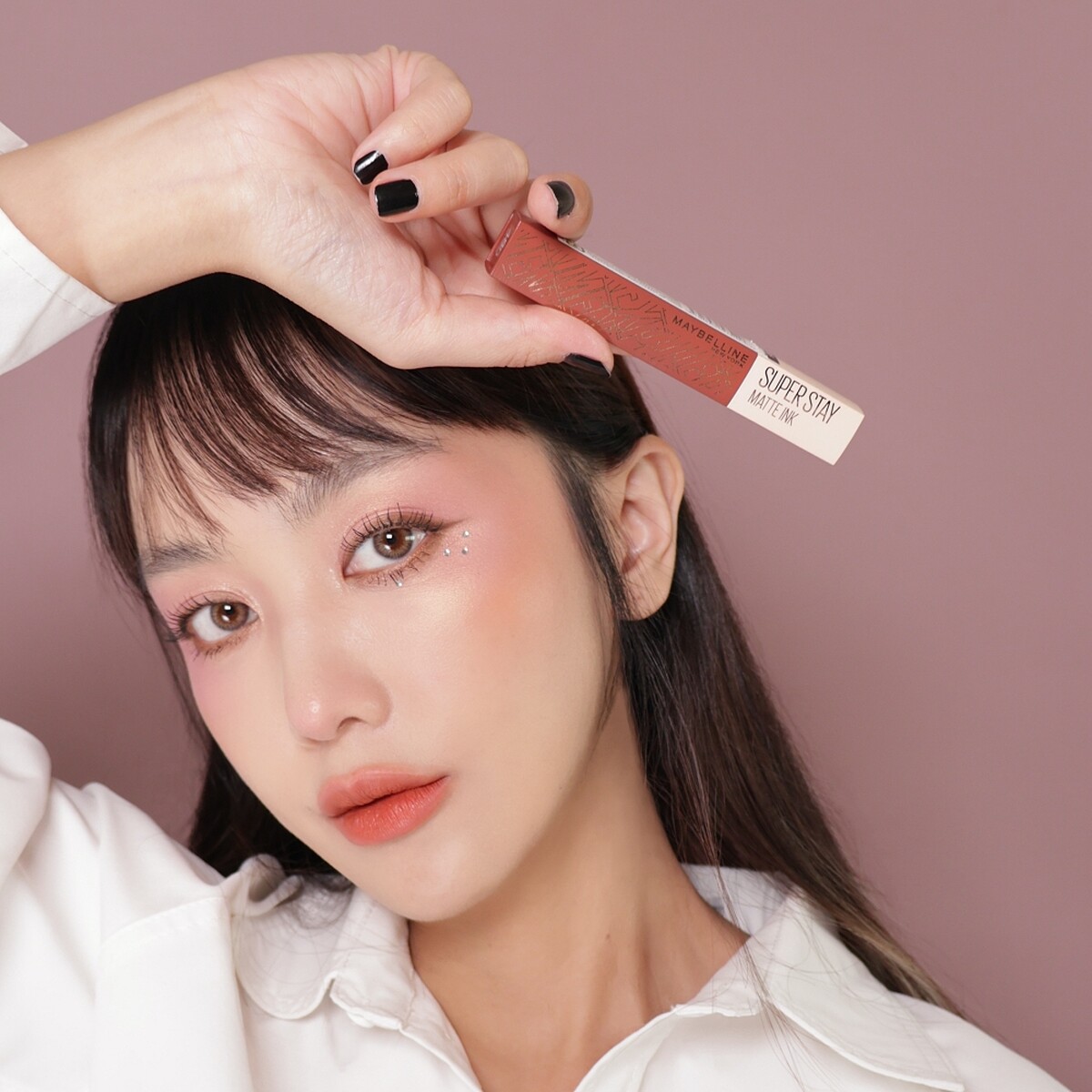 媚比琳超持久霧感液態唇2023限量壞壞裸蜜桃系列(#485)5ml,NT410