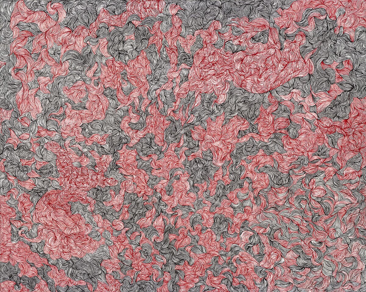 李心潔「黑暗中起舞」2023_壓克力顏料、畫布_122&times;153cm