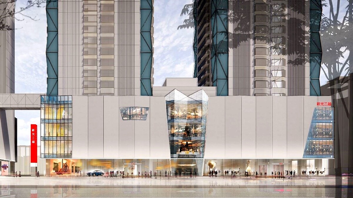 Diamond Towers 新光三越 白天示意圖