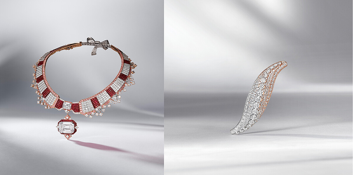 Collerette Myst&eacute;rieuse可轉換式項鍊及戒指 - New Haricot胸針。