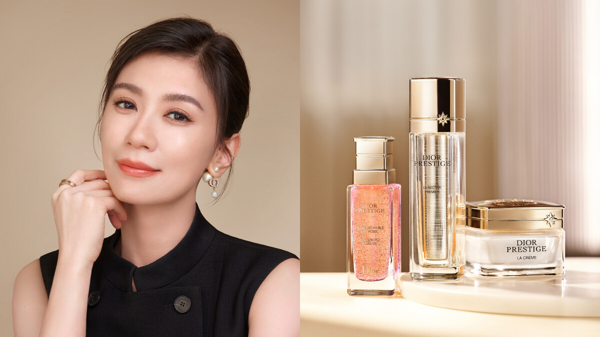 用擦的DIOR頂級「初蕾玫瑰」為肌膚注入超級能量，賈靜雯說現代女人絕對要投資。99種岡維拉玫瑰賦活因子搭配保養儀式，讓肌膚回到嫩勻亮模式