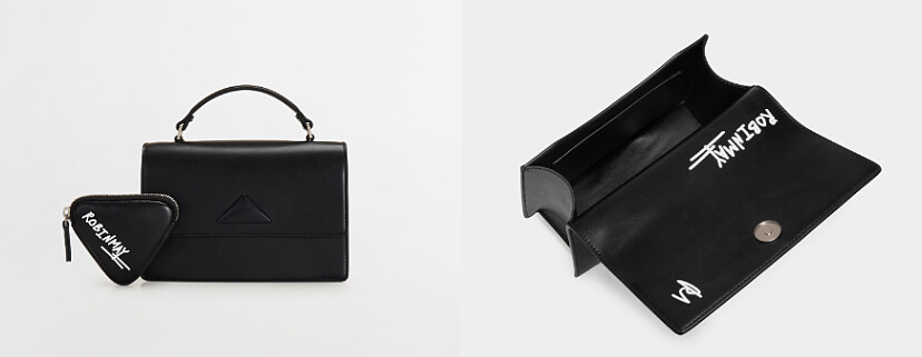 怪美虛實手提包(黑色、燕麥白、櫻桃紅三色)，NT2,680。