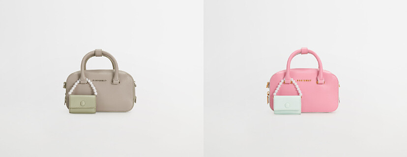 野果造夢手提包(奶油粉、淺太空灰)，NT2,580。