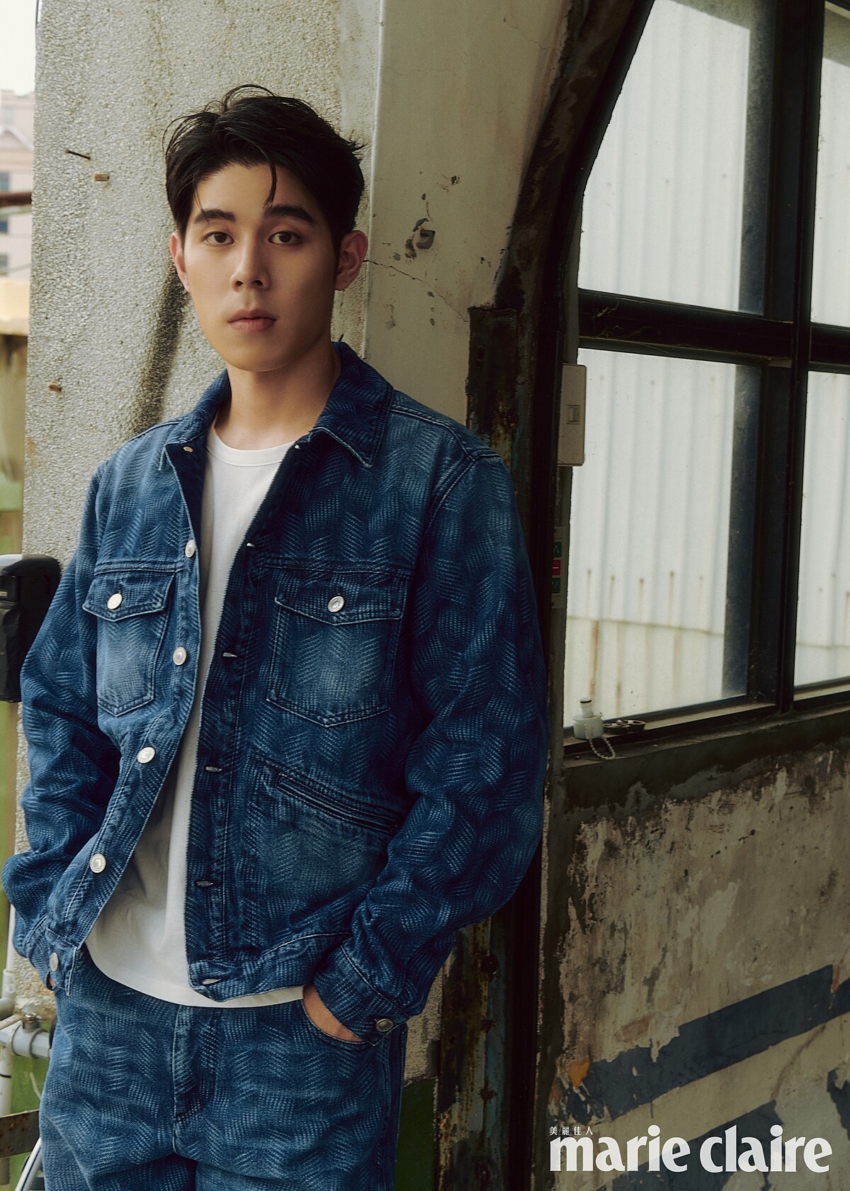 詹懷雲：丹寧印花套裝，Isabel Marant。