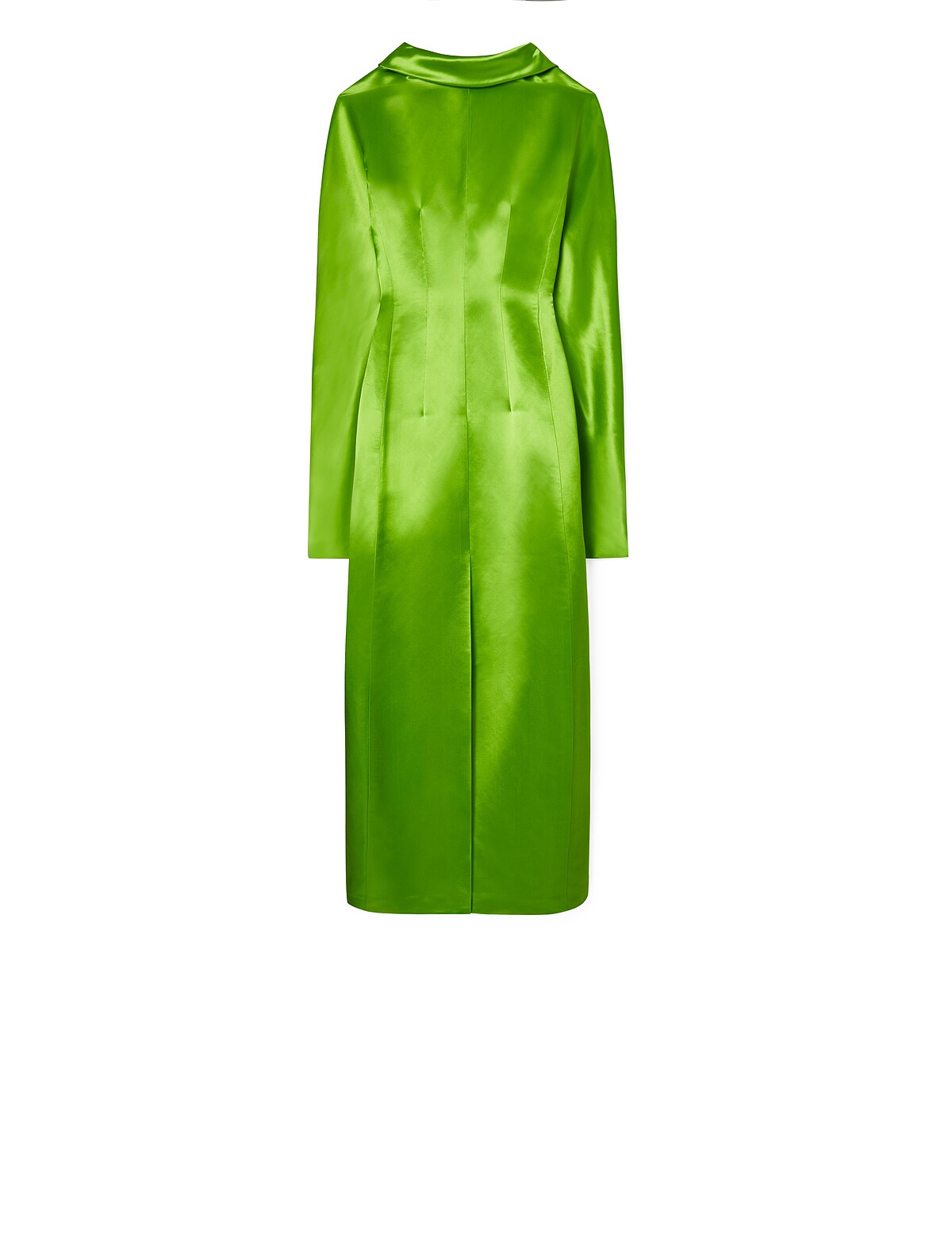 Tory Burch 煌綠高領緞面洋裝 (Brilliant Green) ，NT62,900。