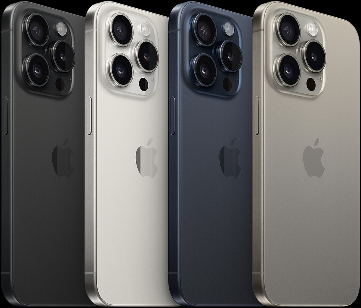 iPhone 15 Pro、iPhone 15 Pro Max共有黑色鈦金屬、白色鈦金屬、藍色鈦金屬和原色鈦金屬4款顏色
