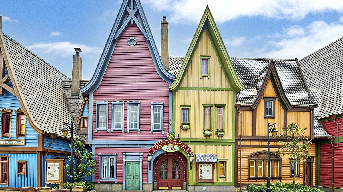 園區內房屋充斥濃厚挪威風情