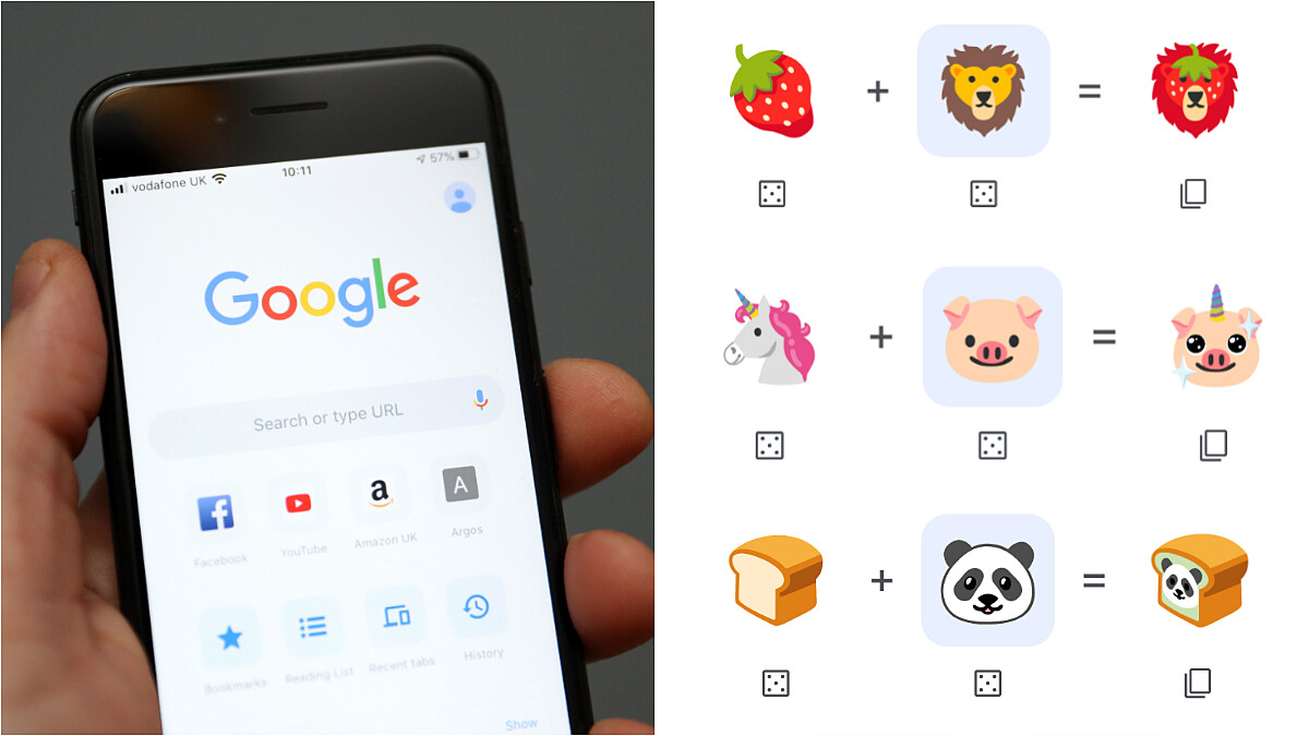 Google搜尋「Emoji Kitchen」iPhone手機也能玩!自創表情符號,草莓獅、獨角豬通通有