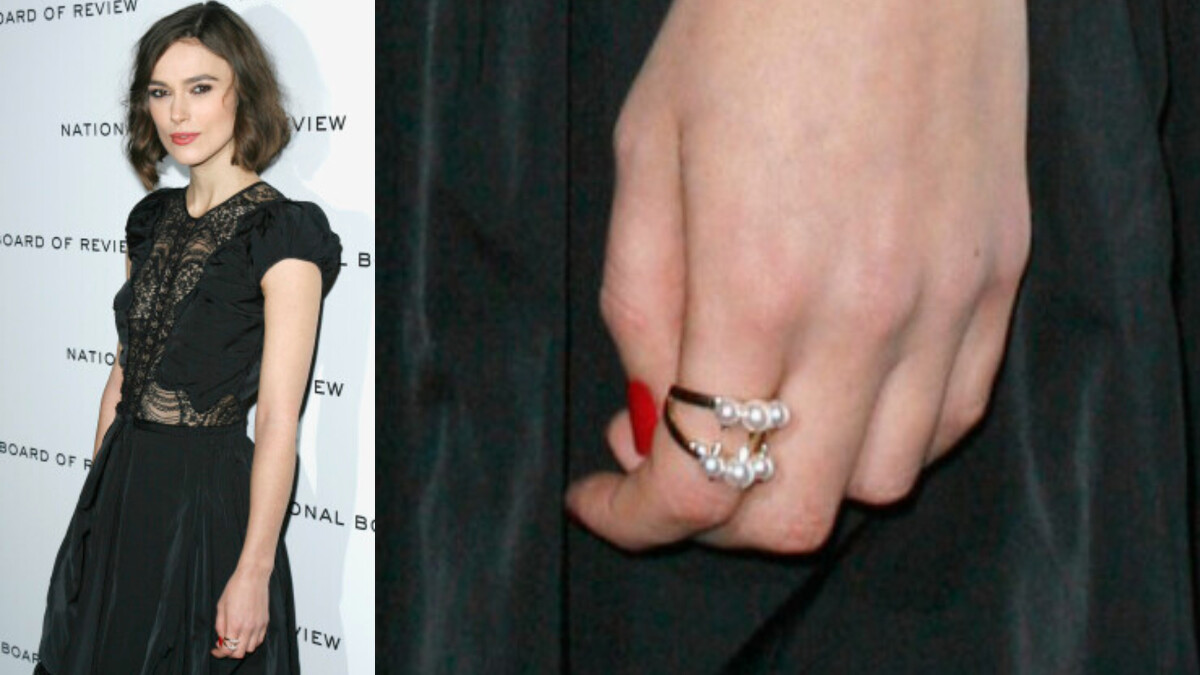 英國知名女星綺拉奈特莉 Keira Knightley 配戴danger系列戒指